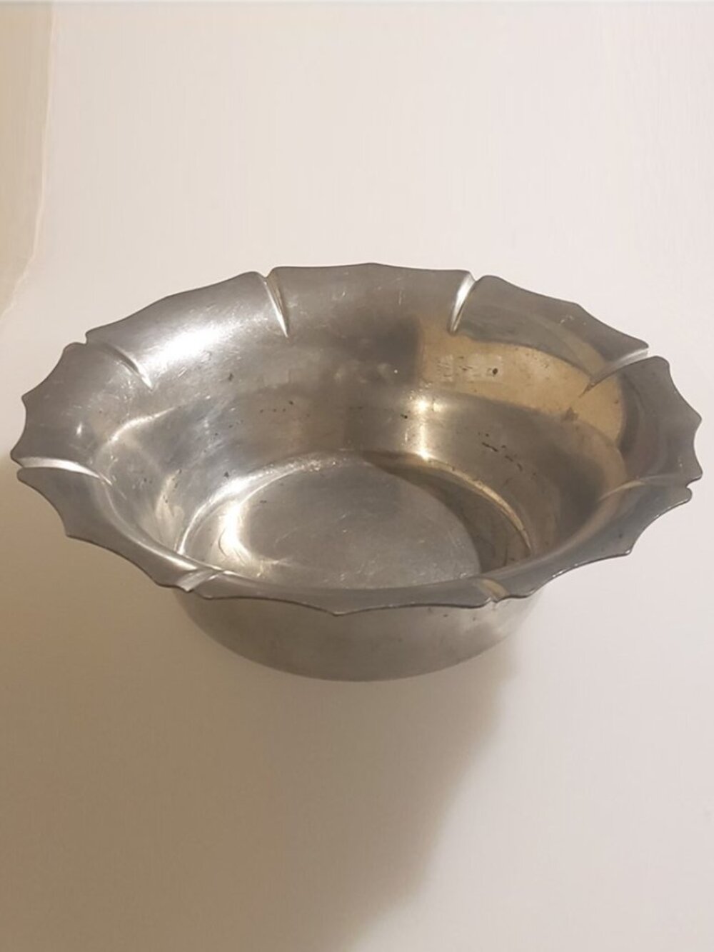 Vintage Pewter Serving Dish or Fruit Bowl